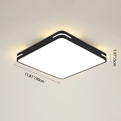 Modern Simplicity Square Iron Acrylic LED Flush Mount Ceiling Light For Bedroom