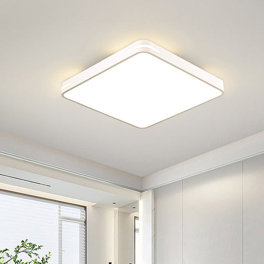 Modern Simplicity Square Iron Acrylic LED Flush Mount Ceiling Light For Bedroom