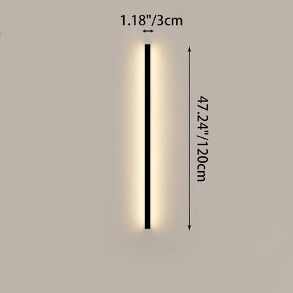 Modern Minimalist Rectangular Aluminum PVC LED Wall Sconce Lamp For Bedroom