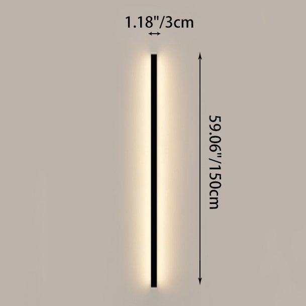 Modern Minimalist Rectangular Aluminum PVC LED Wall Sconce Lamp For Bedroom