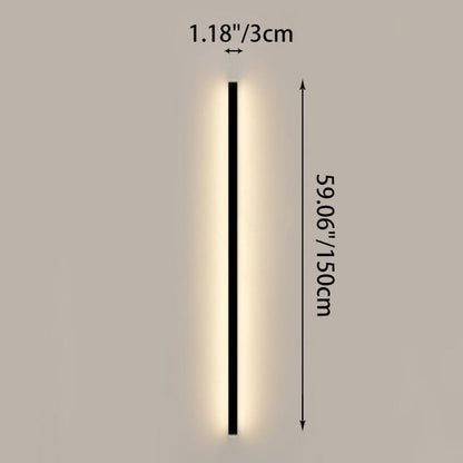 Modern Minimalist Rectangular Aluminum PVC LED Wall Sconce Lamp For Bedroom