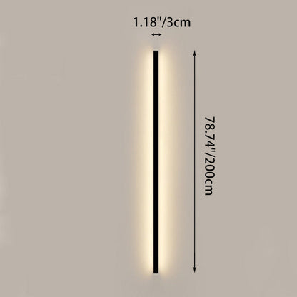 Modern Minimalist Rectangular Aluminum PVC LED Wall Sconce Lamp For Bedroom