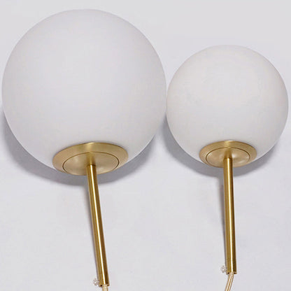 Modern Minimalist Round Ball Iron Glass 1-light Pendant Light For Living Room