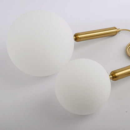 Traditional Vintage Round Ball Iron Glass 1-Light Pendant Light For Bedroom