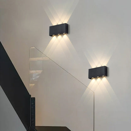 Modern Minimalist Rectangle Aluminum Iron LED Wall Sconce Lamp  For Bedroom