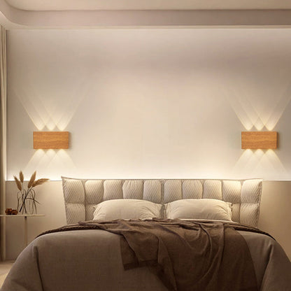 Modern Minimalist Rectangle Aluminum Iron LED Wall Sconce Lamp  For Bedroom