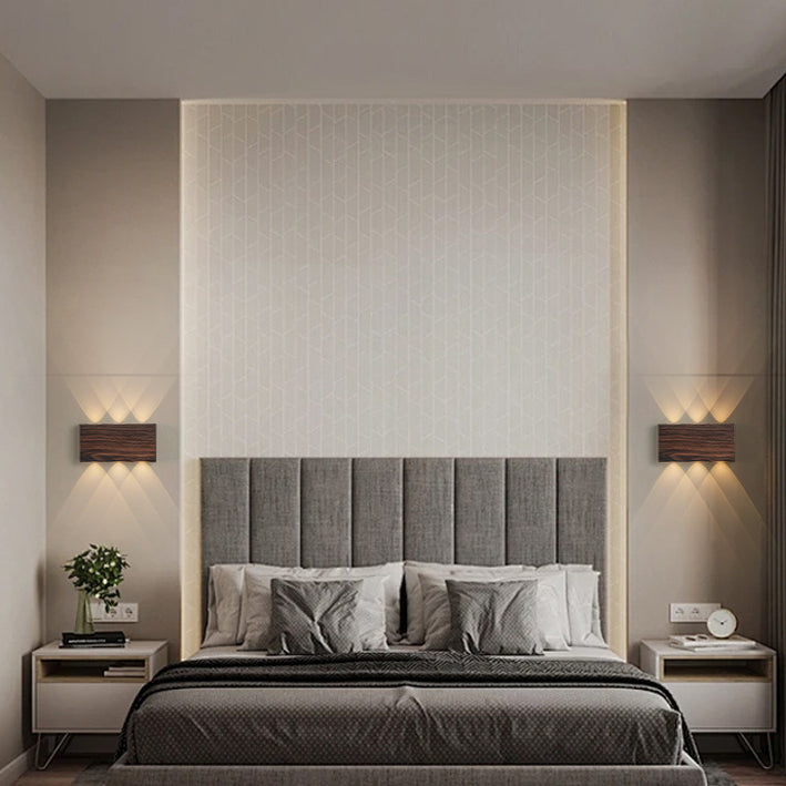 Modern Minimalist Rectangle Aluminum Iron LED Wall Sconce Lamp  For Bedroom