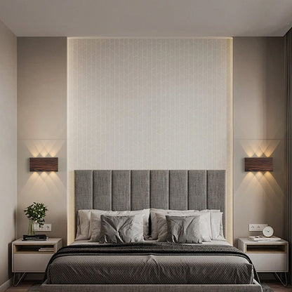 Modern Minimalist Rectangle Aluminum Iron LED Wall Sconce Lamp  For Bedroom