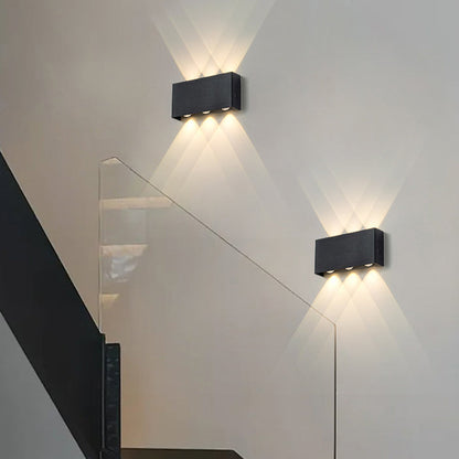 Modern Minimalist Rectangle Aluminum Iron LED Wall Sconce Lamp  For Bedroom