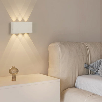 Modern Minimalist Rectangle Aluminum Iron LED Wall Sconce Lamp  For Bedroom