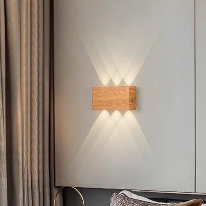 Modern Minimalist Rectangle Aluminum Iron LED Wall Sconce Lamp  For Bedroom