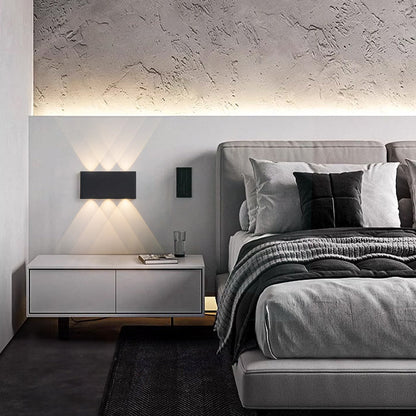 Modern Minimalist Rectangle Aluminum Iron LED Wall Sconce Lamp  For Bedroom