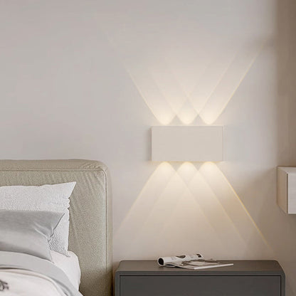 Modern Minimalist Rectangle Aluminum Iron LED Wall Sconce Lamp  For Bedroom