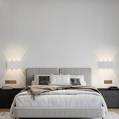 Modern Minimalist Rectangle Aluminum Iron LED Wall Sconce Lamp  For Bedroom