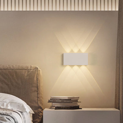 Modern Minimalist Rectangle Aluminum Iron LED Wall Sconce Lamp  For Bedroom
