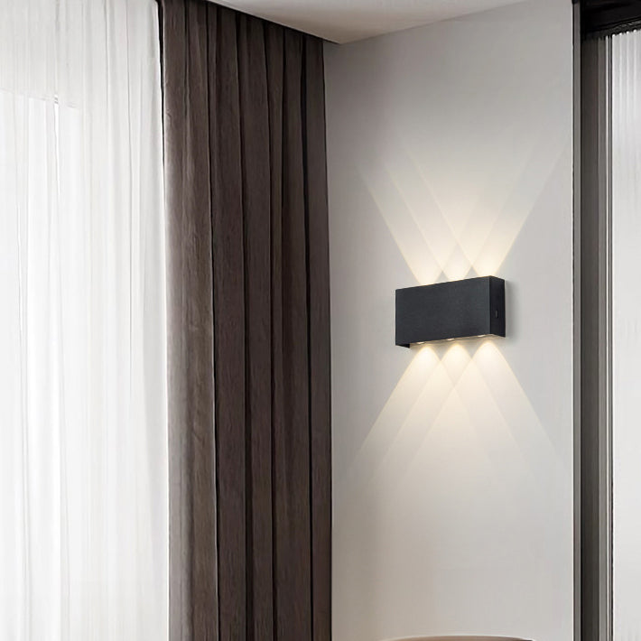 Modern Minimalist Rectangle Aluminum Iron LED Wall Sconce Lamp  For Bedroom