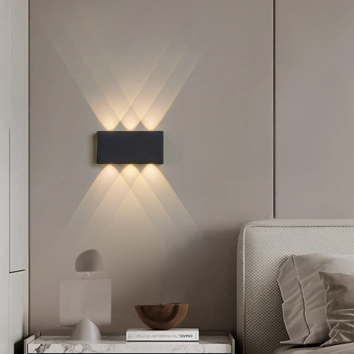 Modern Minimalist Rectangle Aluminum Iron LED Wall Sconce Lamp  For Bedroom