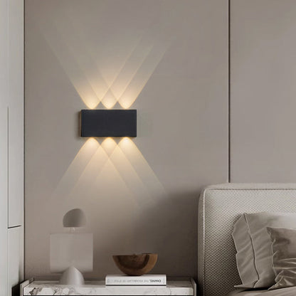 Modern Minimalist Rectangle Aluminum Iron LED Wall Sconce Lamp  For Bedroom