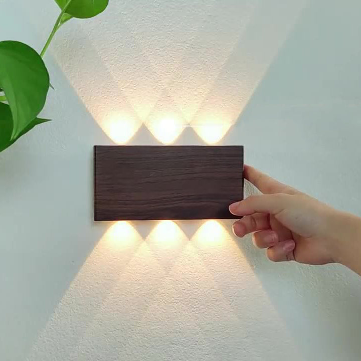 Modern Minimalist Rectangle Aluminum Iron LED Wall Sconce Lamp  For Bedroom