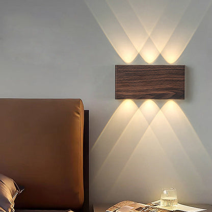 Modern Minimalist Rectangle Aluminum Iron LED Wall Sconce Lamp  For Bedroom