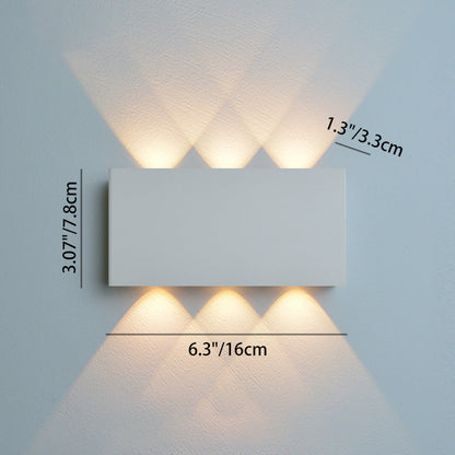 Modern Minimalist Rectangle Aluminum Iron LED Wall Sconce Lamp  For Bedroom