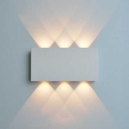 Modern Minimalist Rectangle Aluminum Iron LED Wall Sconce Lamp  For Bedroom