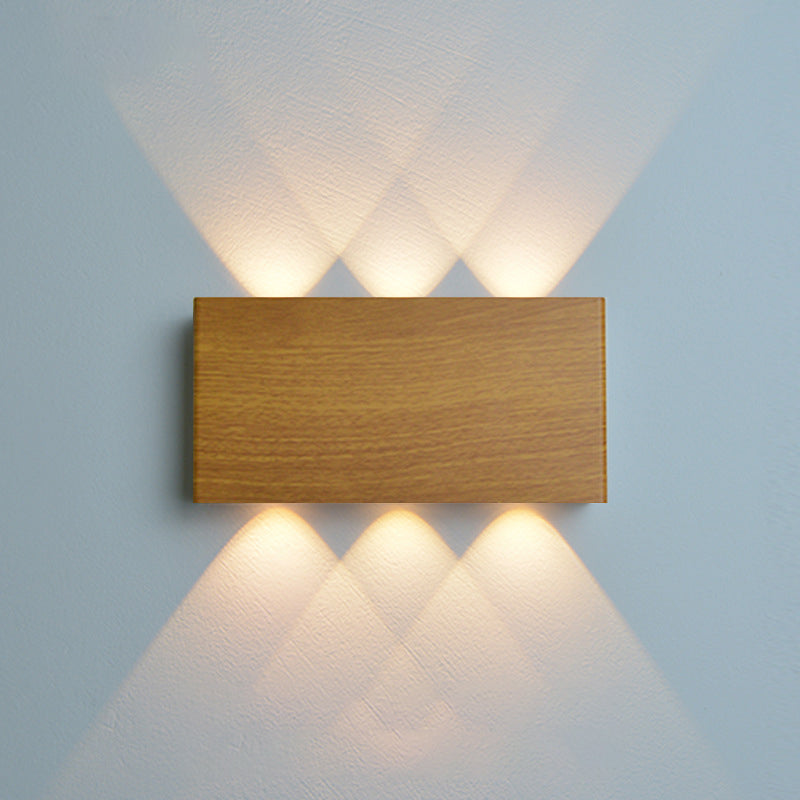 Modern Minimalist Rectangle Aluminum Iron LED Wall Sconce Lamp  For Bedroom