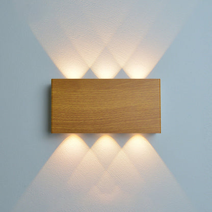 Modern Minimalist Rectangle Aluminum Iron LED Wall Sconce Lamp  For Bedroom