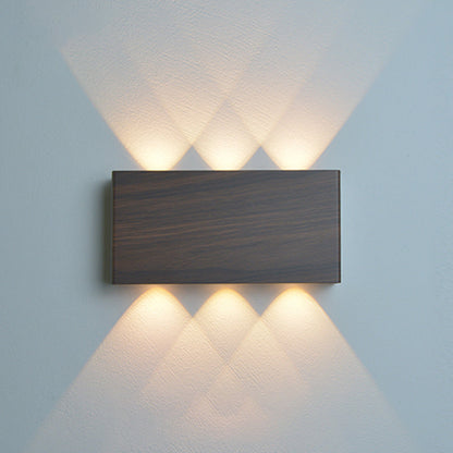 Modern Minimalist Rectangle Aluminum Iron LED Wall Sconce Lamp  For Bedroom