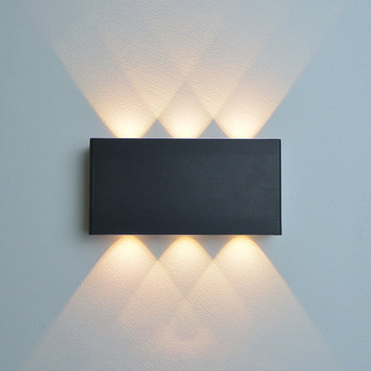 Modern Minimalist Rectangle Aluminum Iron LED Wall Sconce Lamp  For Bedroom