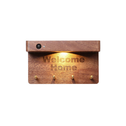 Modern Minimalist Solid Wood Plastic Rectangle LED Wall Sconce Lamp For Entryway