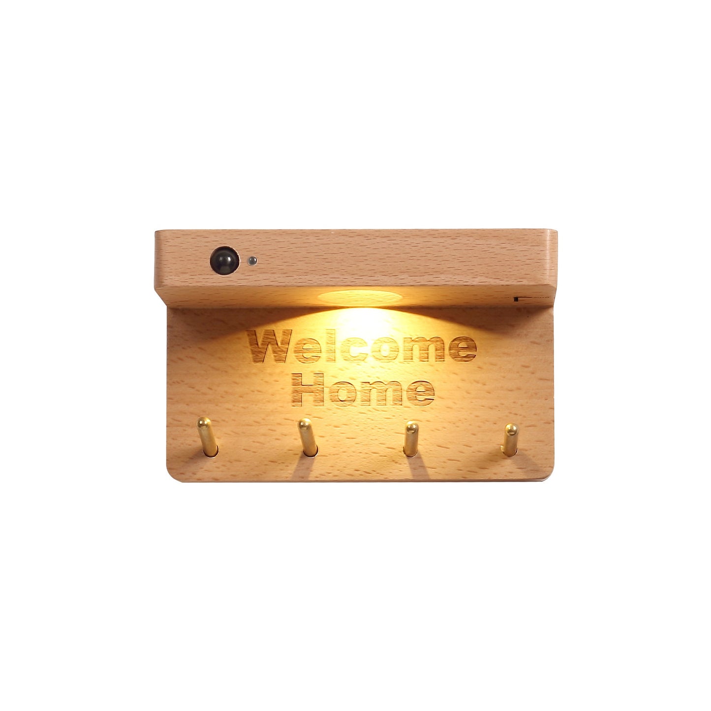 Modern Minimalist Solid Wood Plastic Rectangle LED Wall Sconce Lamp For Entryway