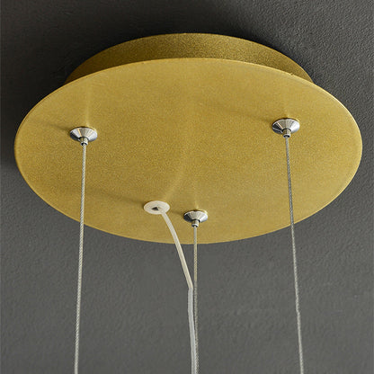 Modern Art Deco Ginkgo Leaf Glass Acrylic LED Chandelier For Living Room
