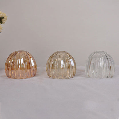 Traditional Vintage Floral Glass Copper 1-Light Pendant Light For Dining Room