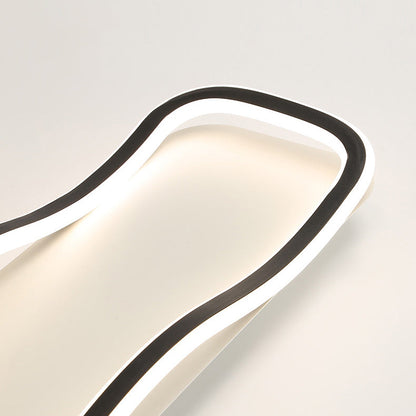 Modern Minimalist Rectangle Iron Silicone LED Flush Mount Celling Light For Hallway