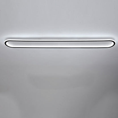 Modern Minimalist Rectangle Oval Iron LED Flush Mount Ceiling Light For Hallway