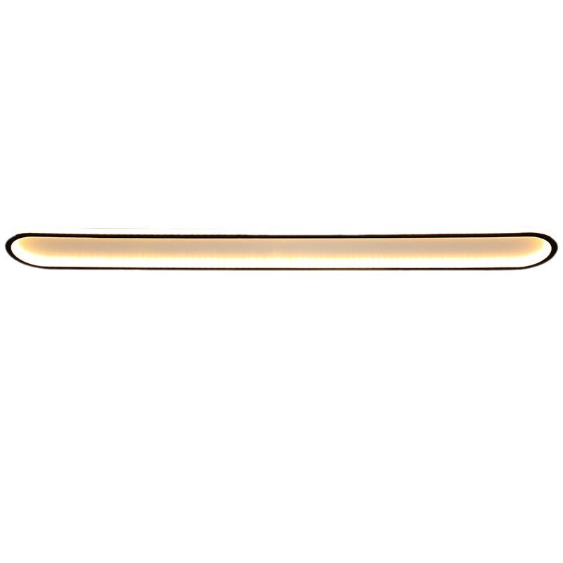 Modern Minimalist Rectangle Oval Iron LED Flush Mount Ceiling Light For Hallway