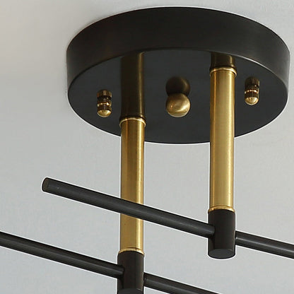 Contemporary Scandinavian Round Iron 2-Light Track Lighting Flush Mount Ceiling Light For Hallway