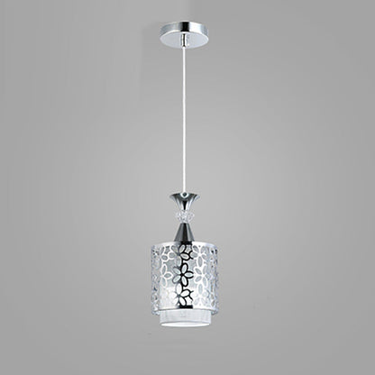 Modern Minimalist Cylinder Aluminum Iron 1/3 Light Island Light Chandelier For Dining Room