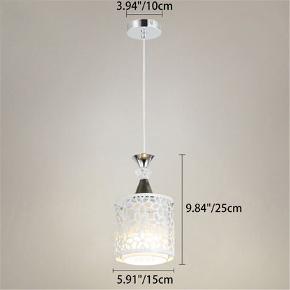 Modern Minimalist Cylinder Aluminum Iron 1/3 Light Island Light Chandelier For Dining Room