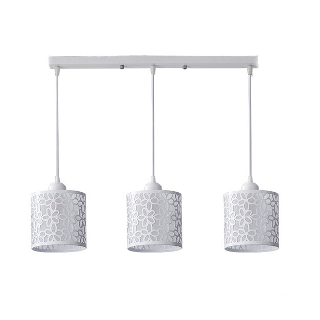 Traditional Villages Cylinder Aluminum Iron 1/3 Light Island Light Chandelier For Dining Room