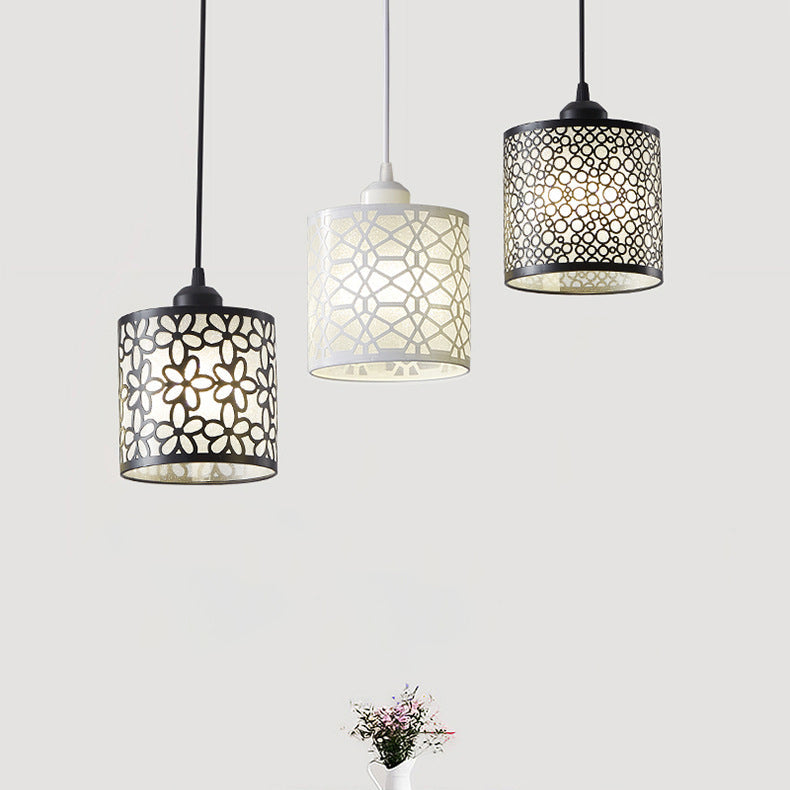 Traditional Villages Cylinder Aluminum Iron 1/3 Light Island Light Chandelier For Dining Room