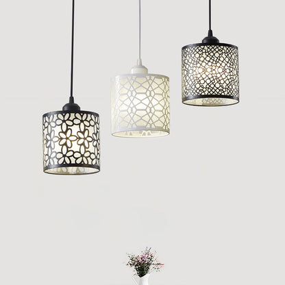 Traditional Villages Cylinder Aluminum Iron 1/3 Light Island Light Chandelier For Dining Room