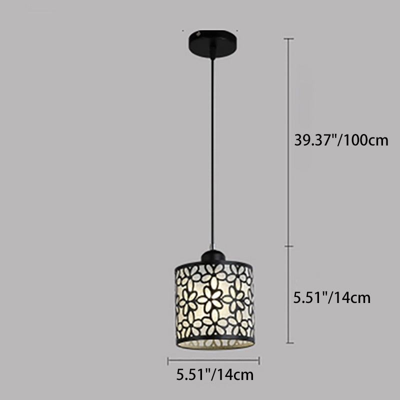 Traditional Villages Cylinder Aluminum Iron 1/3 Light Island Light Chandelier For Dining Room