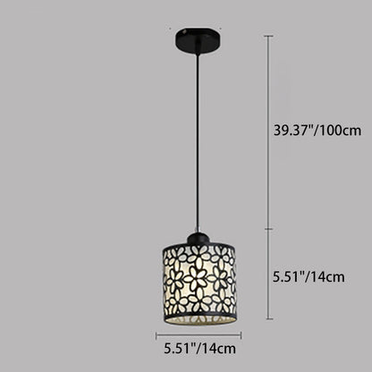 Traditional Villages Cylinder Aluminum Iron 1/3 Light Island Light Chandelier For Dining Room