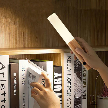 Modern Minimalist Hexagonal Cylinder Solid Wood Acrylic LED Wall Sconce Lamp For Entryway