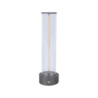 Modern Minimalist Cylinder Aluminum Plastic LED Table Lamp For Bedroom