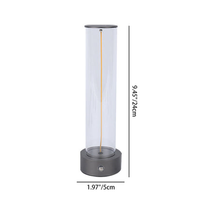 Modern Minimalist Cylinder Aluminum Plastic LED Table Lamp For Bedroom