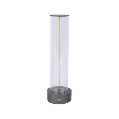 Modern Minimalist Cylinder Aluminum Plastic LED Table Lamp For Bedroom