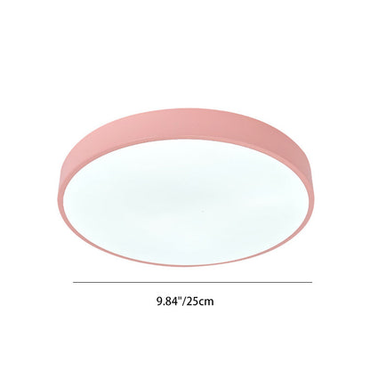 Modern Simplicity Round Acrylic Iron LED Flush Mount Ceiling Light For Living Room